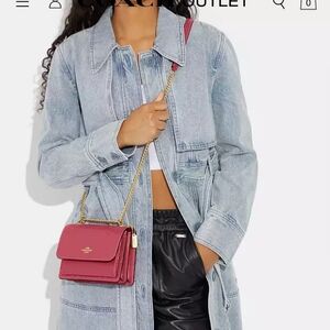 Watermelon Pink snd Gold Crossbody Authentic Purse